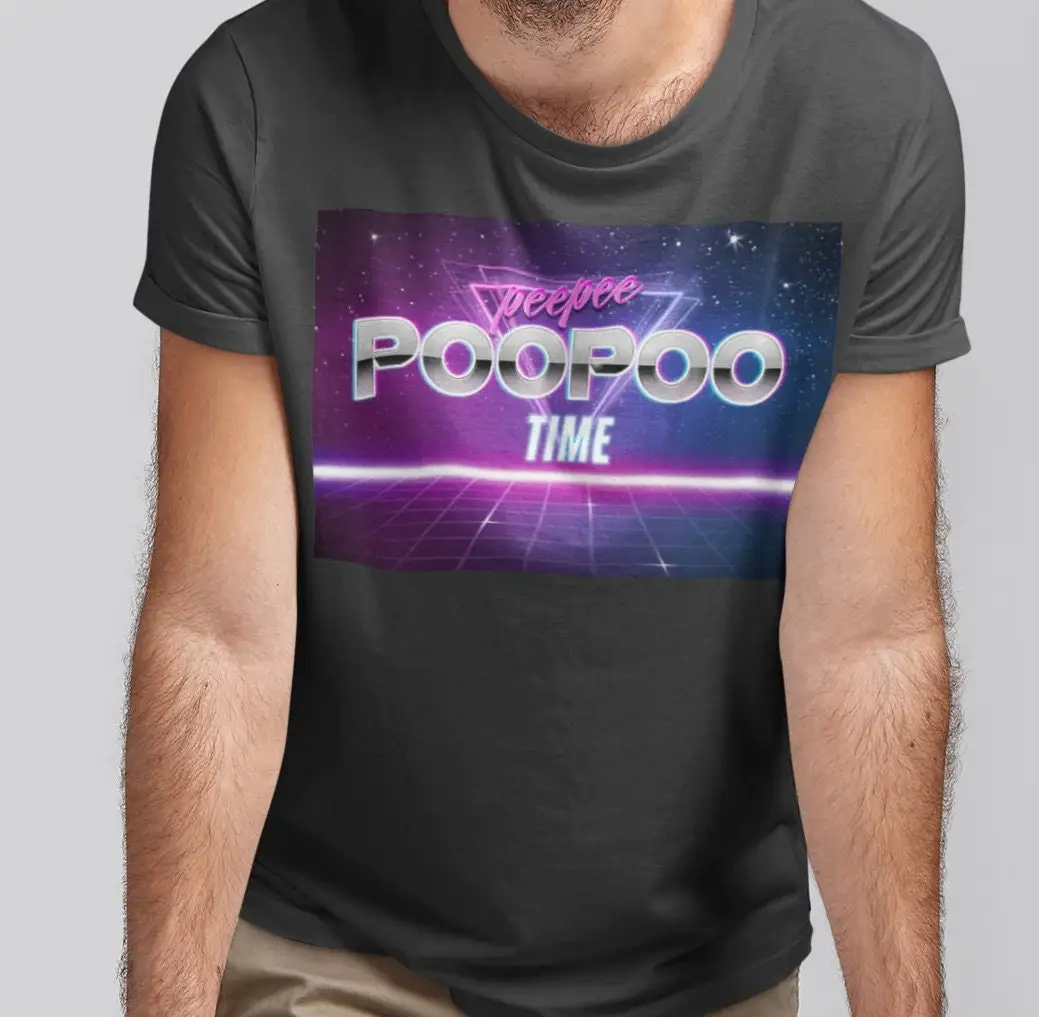 Peepee Poopoo Time Dank Meme Quote T Shirt Out Of Pocket Humor Funny Saying Toilet Edgy Joke Y2K Trendy For Her