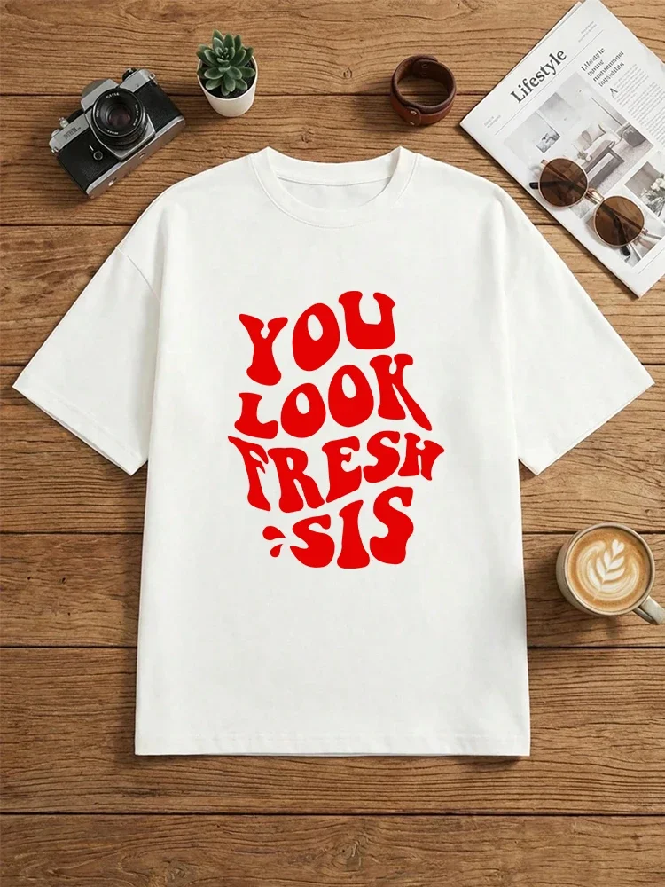 Hot Sales Womens T-shirt Printed Cotton Casual O-Neck Short Sleeve Outdoor Sports Jogging Woman Clothing Summer Comfortable Tees