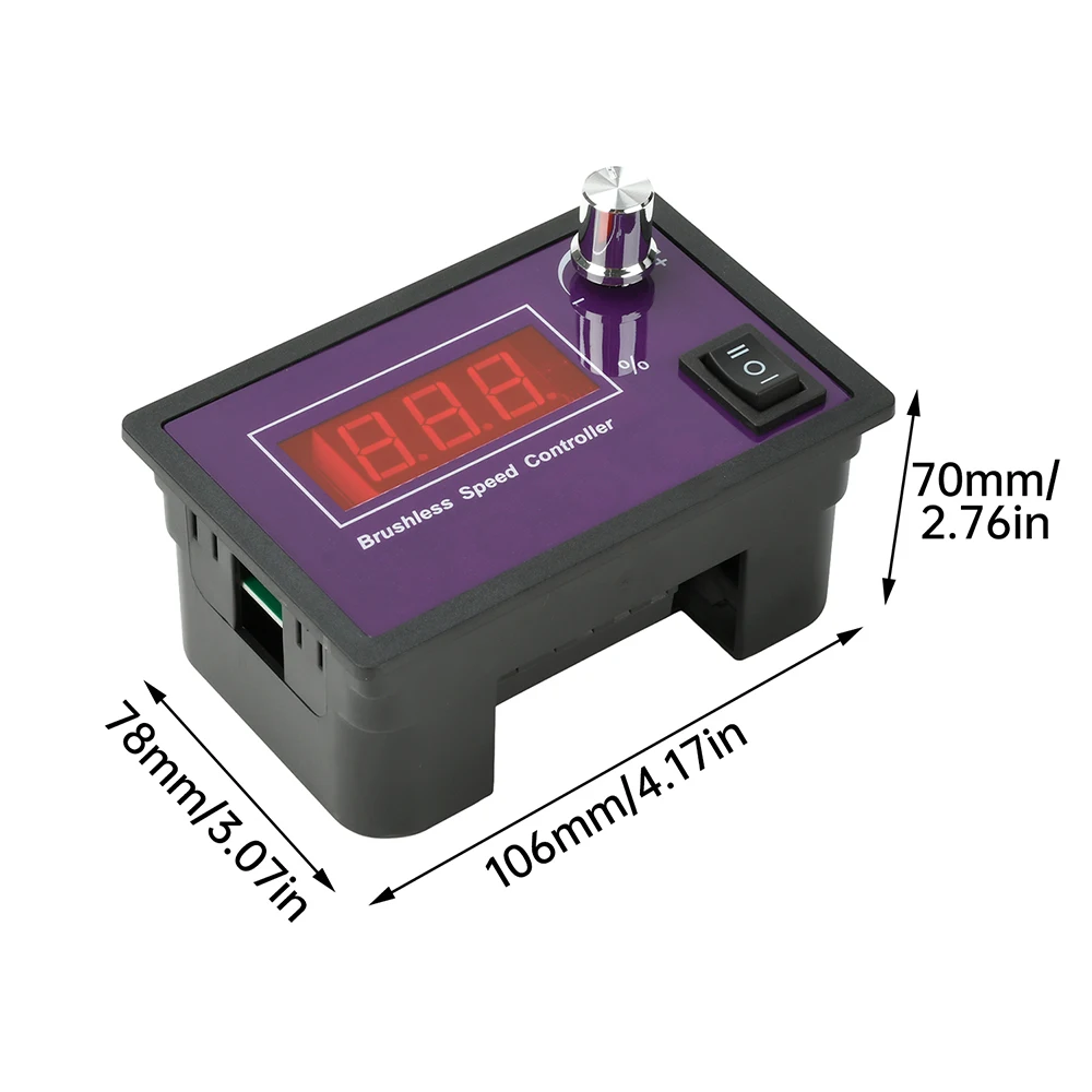 DC 10-55V 15A DC 브러시리스 속도 조절기 삼상 홀 프리 모터 컨트롤러 전후진 지원