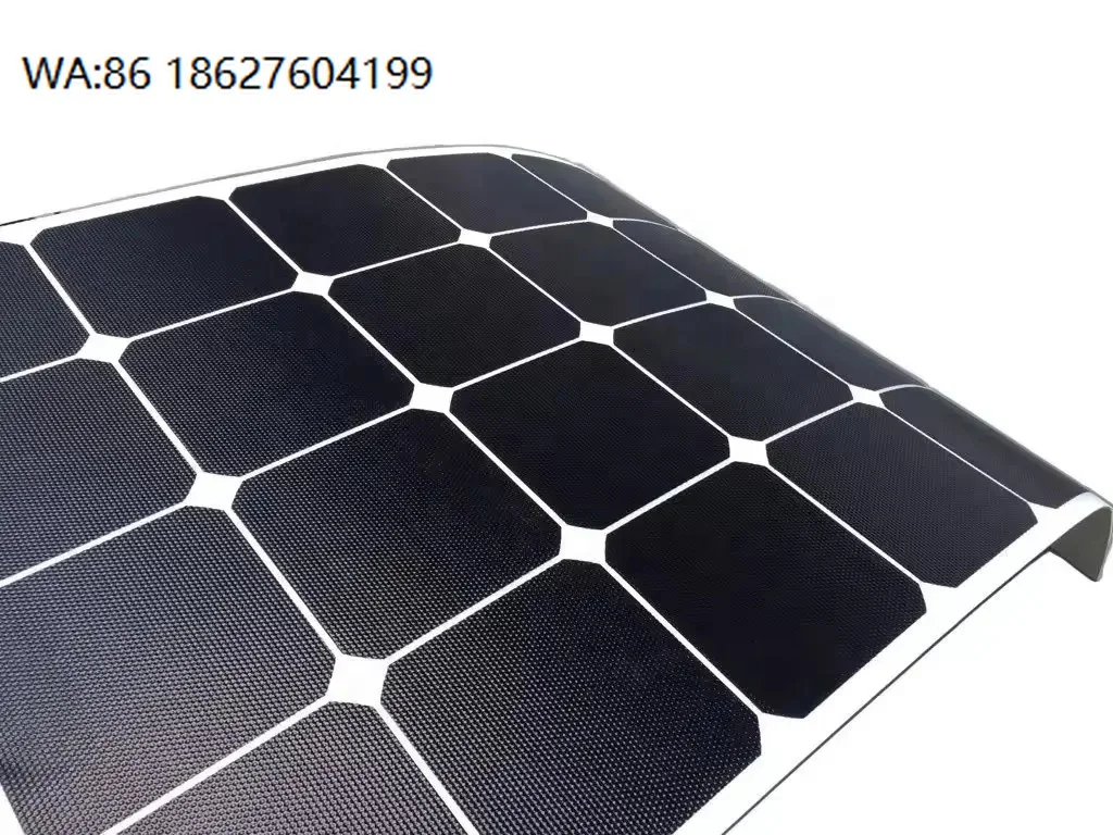 200W 30.3V Flexible Solar Panel, PET Surface Monocrystalline Bendable RV Boat Off Grid PV Module