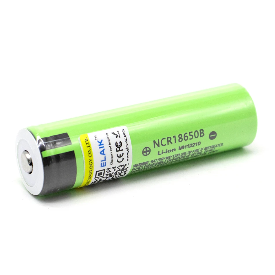 18650 แบตเตอรี่แบตเตอรี่ 3.7V 3400mAh NCR18650B แบตเตอรี่สําหรับอิเล็กทรอนิกส์ซิการ์ไฟฉาย (ไม่มี PCB), พร้อม Charger