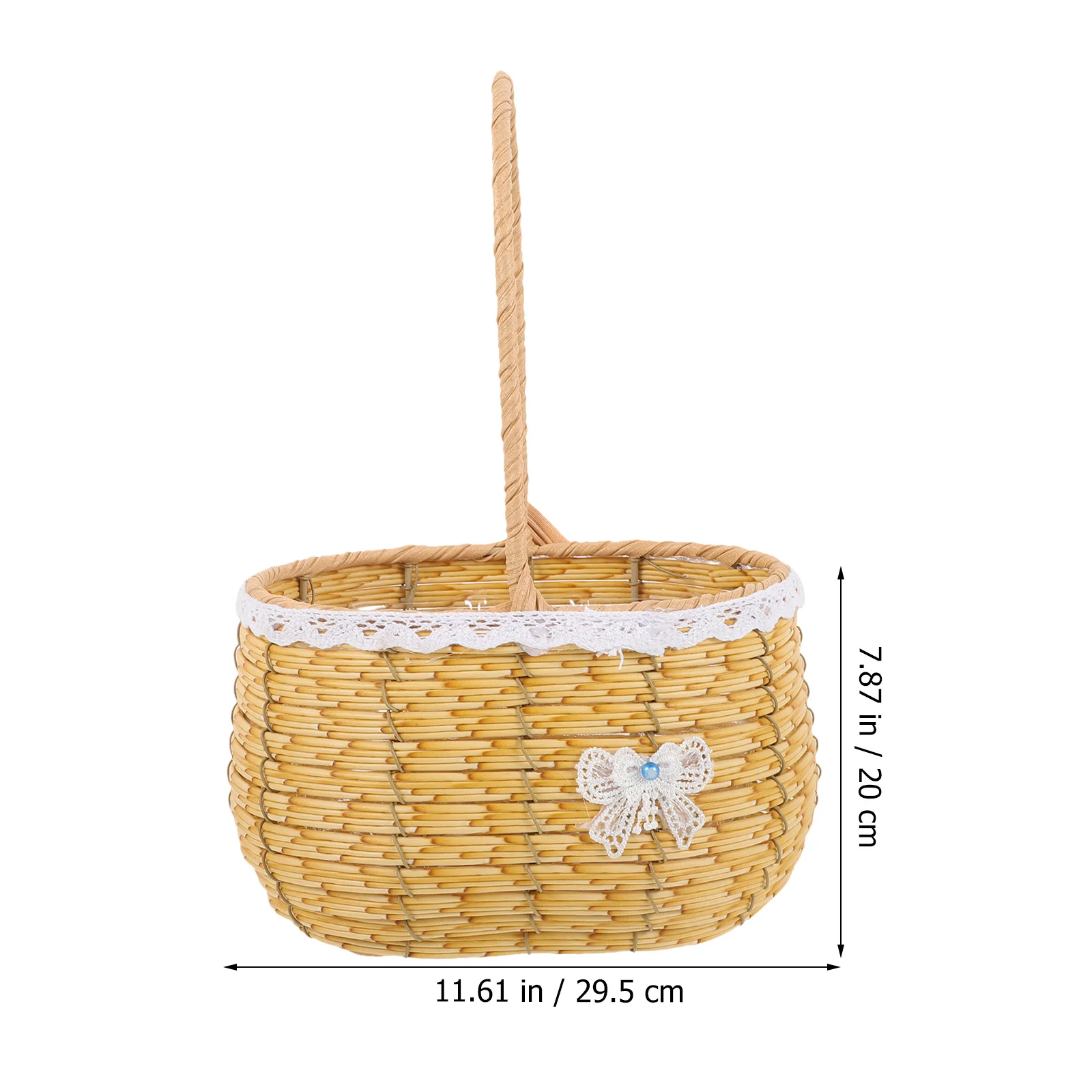

Woven Handmade Flower With Handle Flower Storage Basket With Handle Decorative Home Organizing Tassel Gift Basket