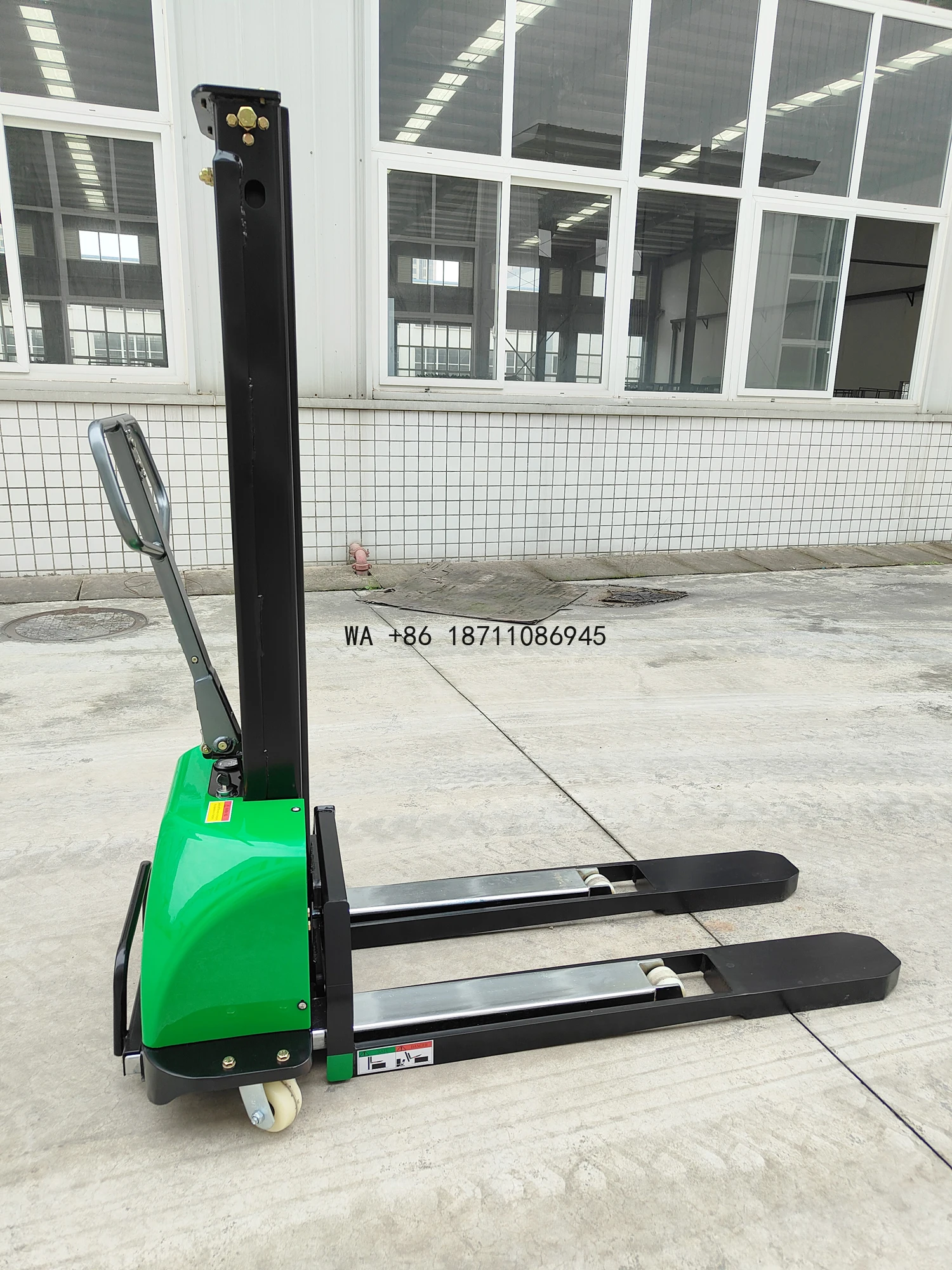 500kg 1000kg Portable Lead Acid Electric Pallet Stacker 0.5 Ton Self Loading Forklift Semi Electric Stacker