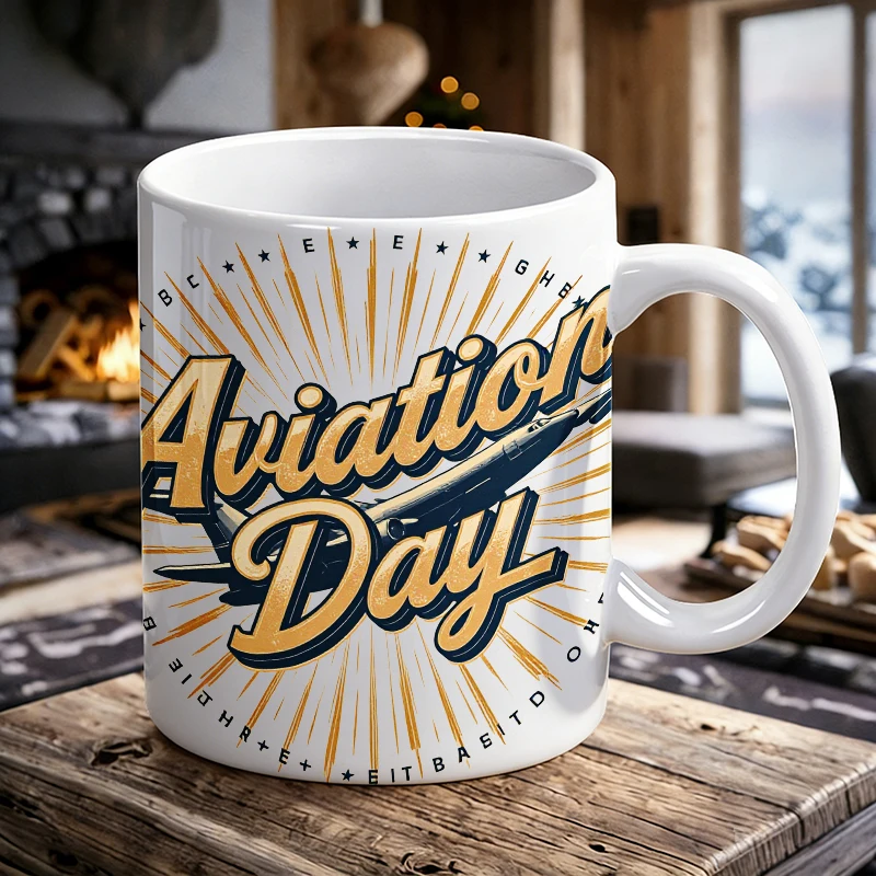 

Cup & Mug Set, Aviation Day ceramic mugs, coffee cups,milk cups,office tea cups,drinking cups,gifts for friends, fade-resistant