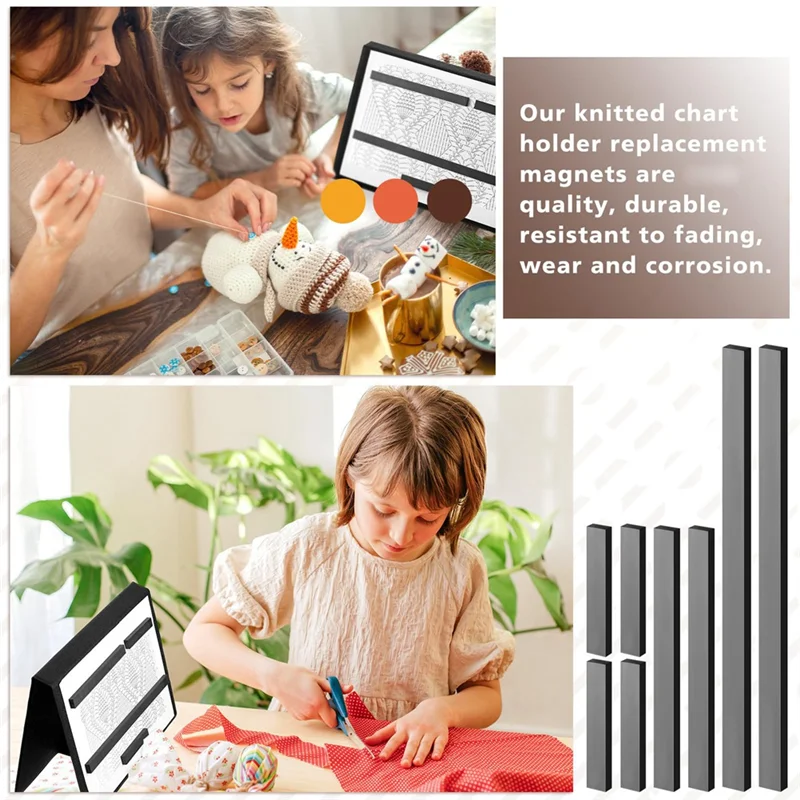 8 pçs tricô gráfico keeper ímã conjunto de substituição linha de ponto cruz keeper tricô padrão titular, apenas ímã a62x