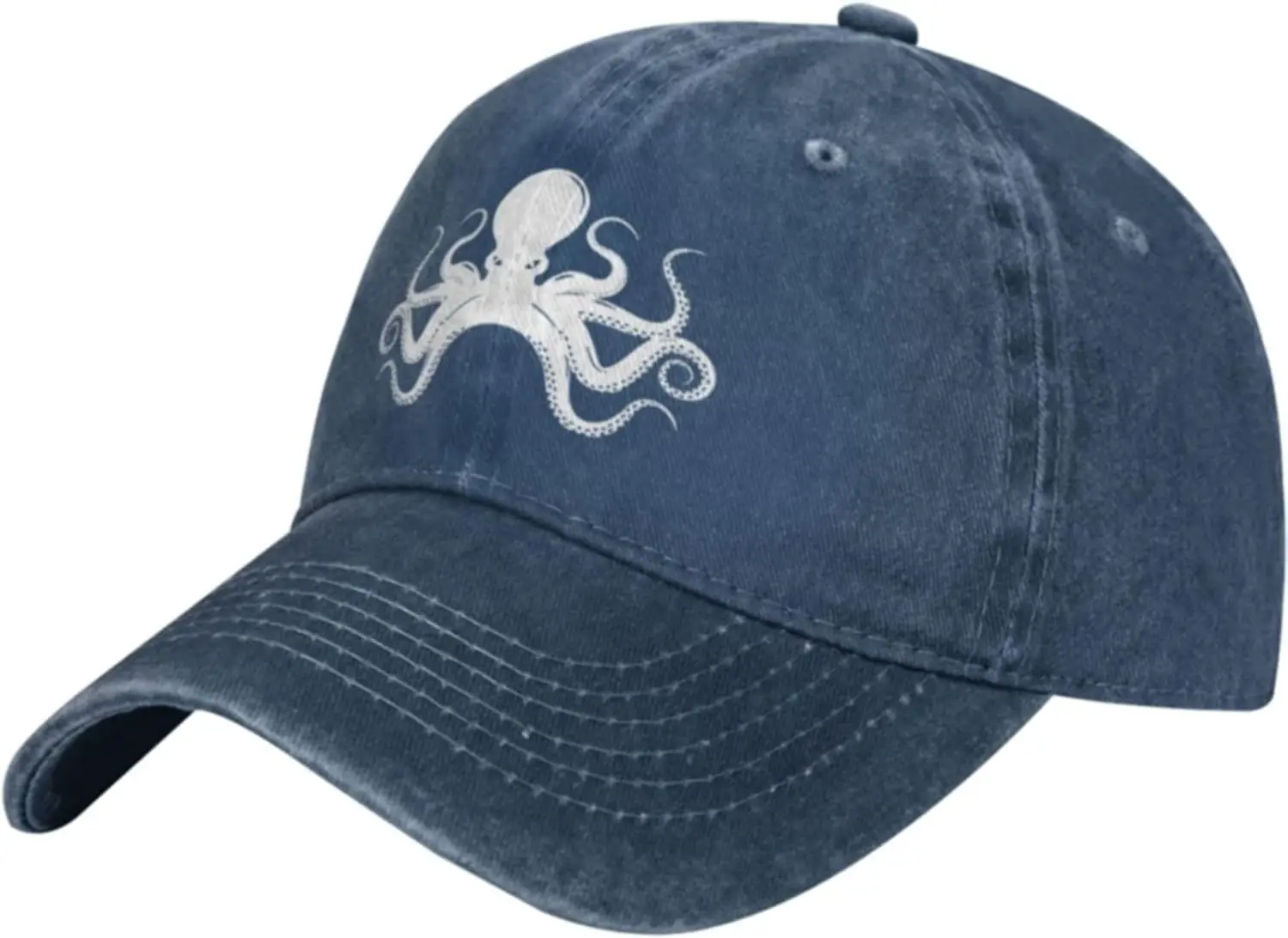 Vintage Octopus Retro Octopi Lover Gift Baseball Hats for Men Women Black Cowboy Hat Trucker Hat Sun Hats Dad Hat