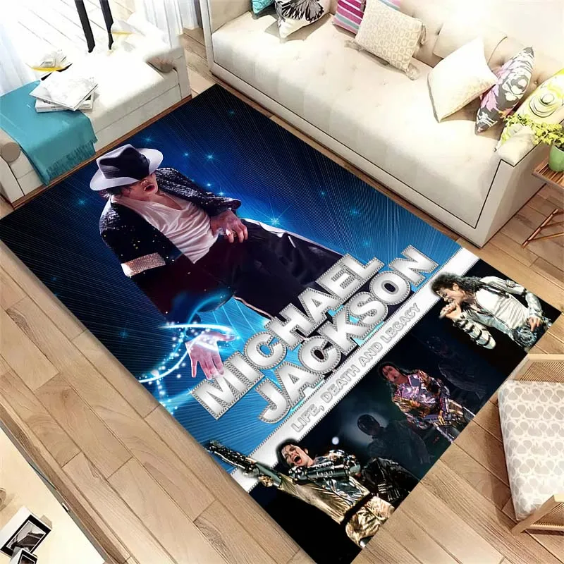 Retro printed Michael Jackson carpet living room bedroom home decor baby mat bathroom kitchen non-slip carpet birthday present