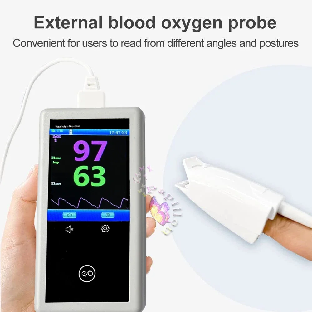 2.8 inch Handheld Pulse Oximeter Touch Screen display Veterinary SPO2 PR PI  Pets Hospital clinic household