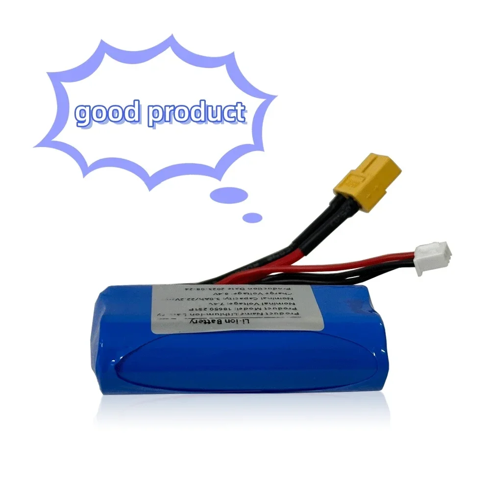 7.4V 3000mah Rechargeable Li-ion Battery Pack 18650 2S1P,For Camera Electric Toy LED Lighting Backup Power Built-in BMS