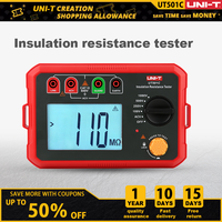 UNI-T Insulation Resistance Tester UT501C 100V 250V 500V 1000V Digital Megohmmeter 5GΩ High Voltage Motor Cable Ohm Megommeter