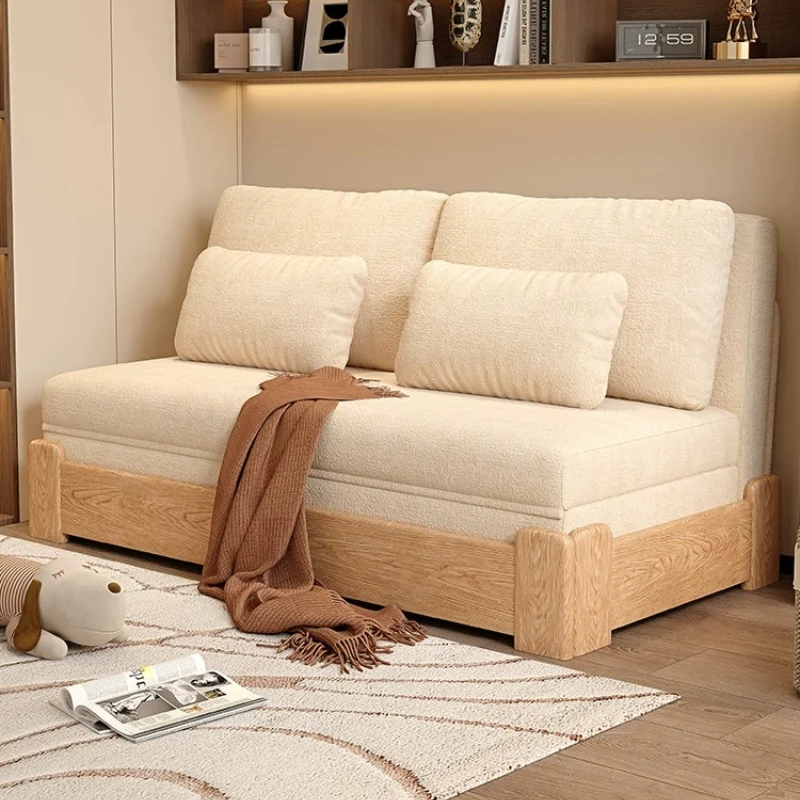 Velvet Multifunctional Sofa Bed Push Pull Folding Storage Living Room Sofa Modern Office Hotel Chaise Lounges Couch Furniture