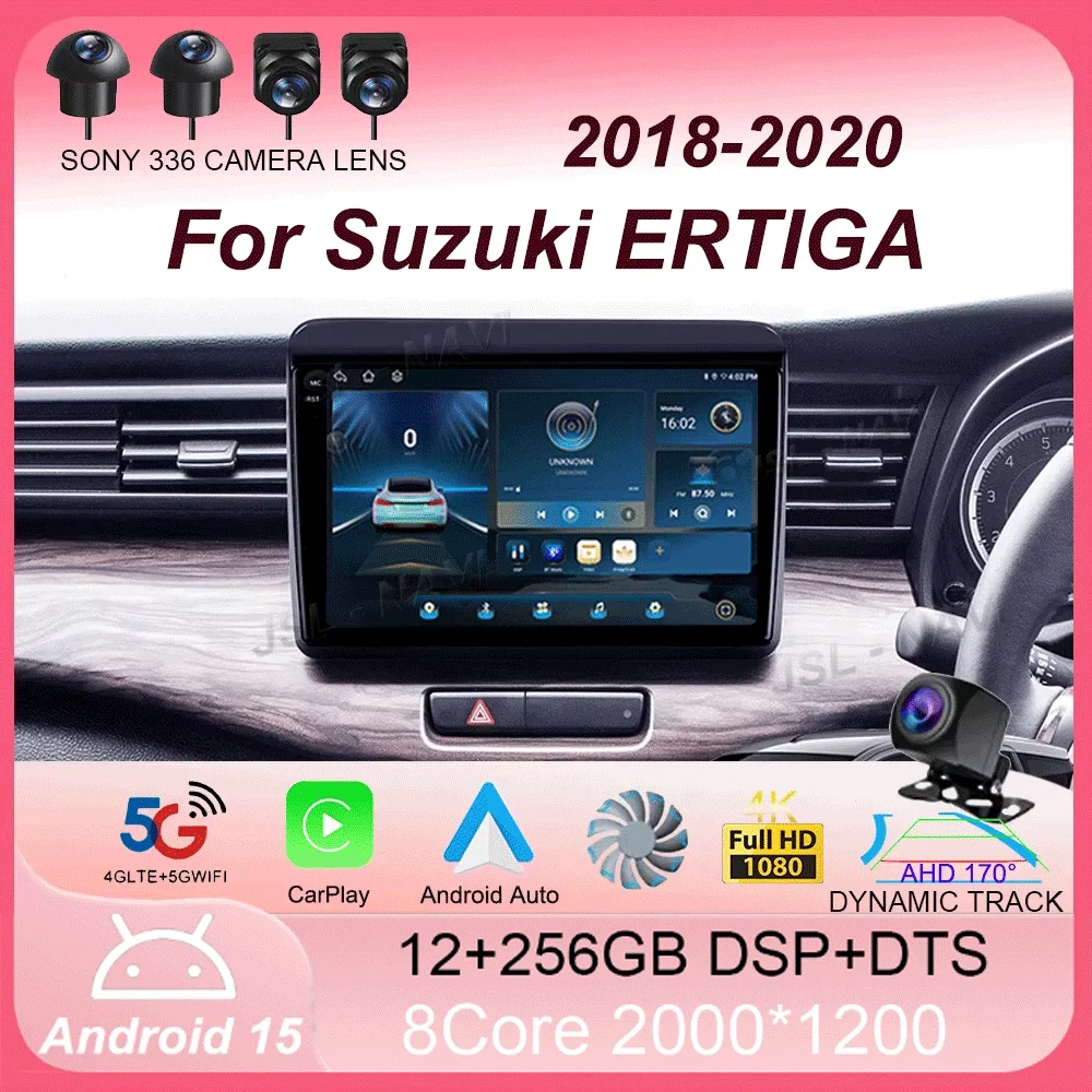 

Radio Stereo 9" For Suzuki ERTIGA 2018 2019 2020 Android 15 Multimedia Player Carplay Bluetooth 2 Din Car GPS Video Navigation