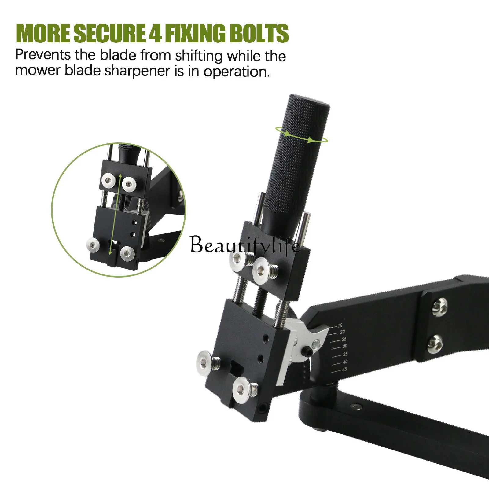 

2 Car modification, American lawn mower grinder 15-45 ° adjustable straight standard cutting