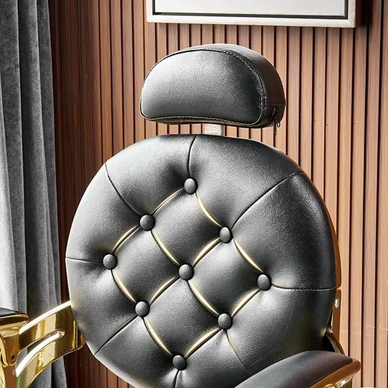 كرسي حلاق مريح بمسند للذراعين، كرسي حلاق بسيط وبسيط من الشمال، أثاث تجاري حديث من Sillon Barbero #4