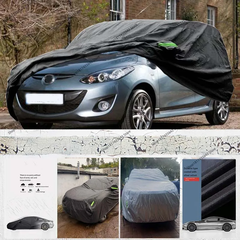 

for Mazda 2 2007-2022 Car Cover Outdoor Full Car Cover Waterproof Sunshade Dustproof Protection