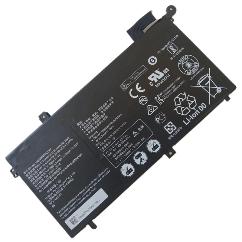 HB46K497ECW MRC-W60800G5M 53010BAJ Laptop Battery For Huawei Matebook D 2018 I5-8250U I7 PL W09 W19 W29 MRC W50 W60 W70 W00 WX0