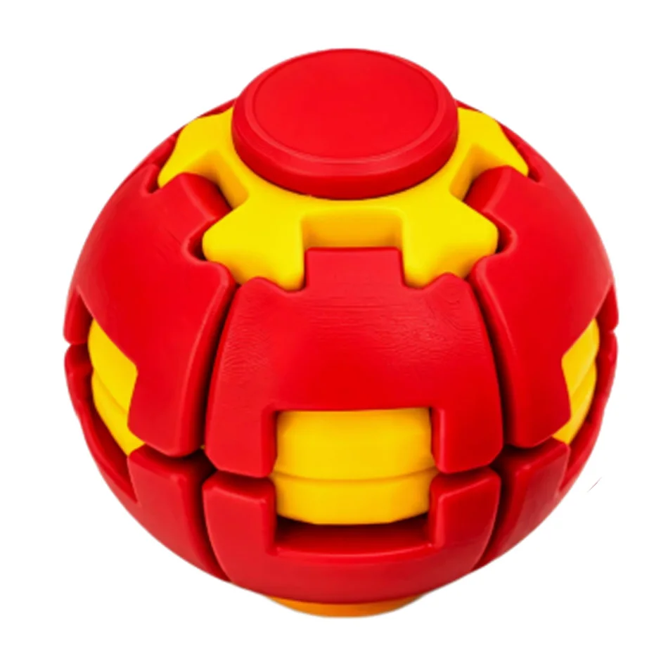 3D Printed Rotatable Fidget Ball Push Pop Spinning Finger Gyro Sphere Hard Plastic Stress Relief Sensory Toy Desk Decor Set Kit view 5