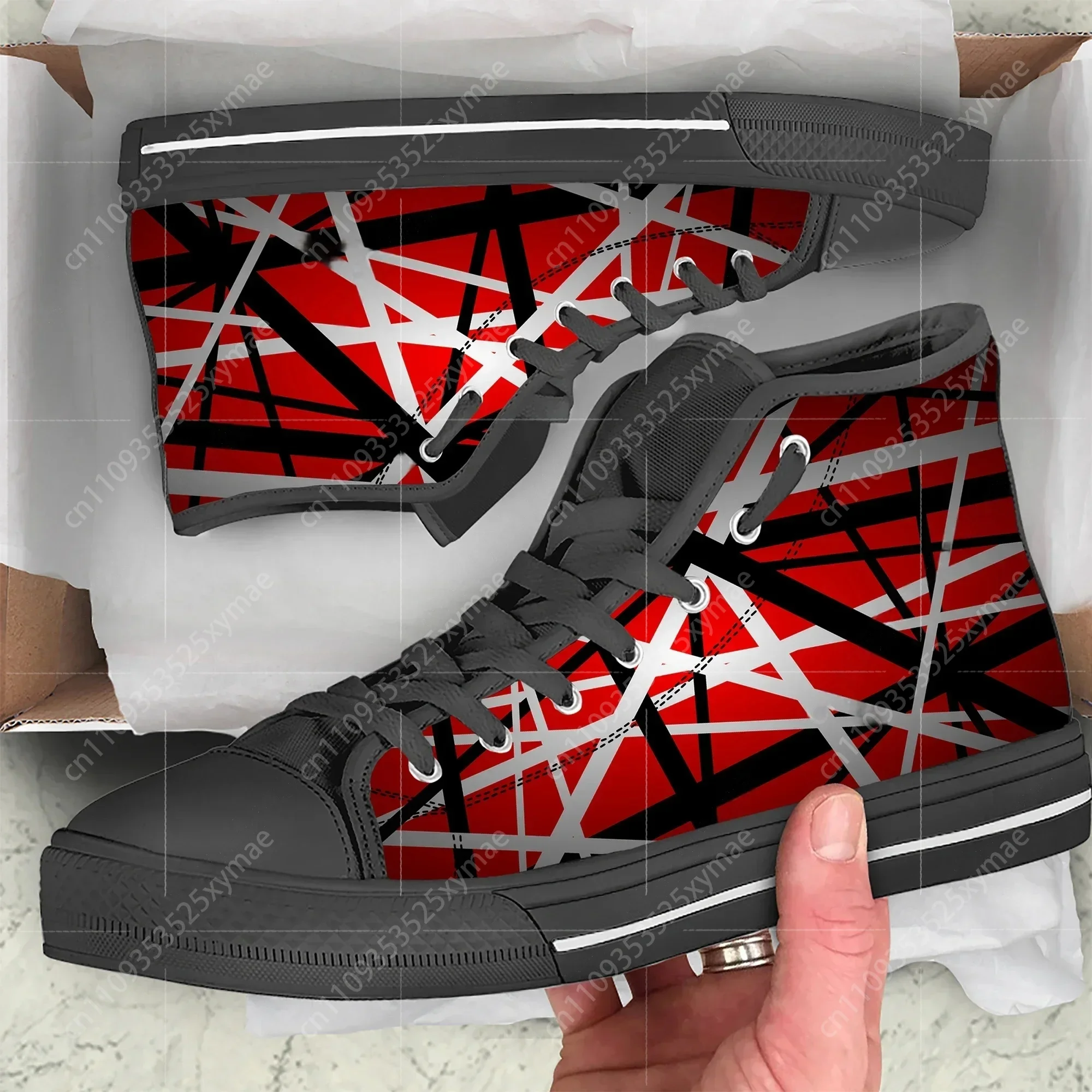 

Кеды Van EVH 5150 STRIPES Halen Harajuku, легкие высокие кеды из канваса, унисекс, повседневные дышащие кроссовки