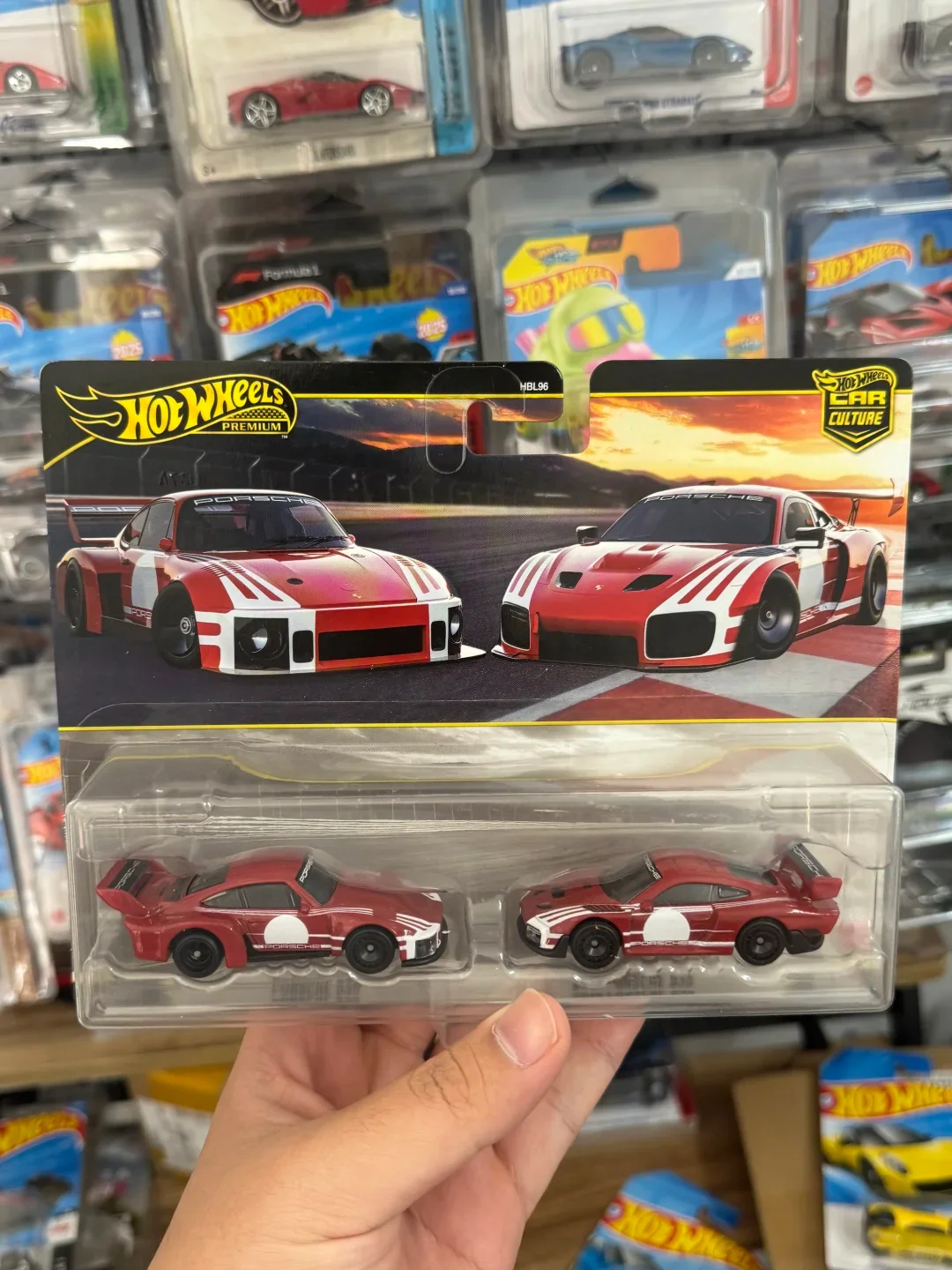 Hot Wheels Premium New Car Culture 2-Packs Mitsubishi Subaru Dodge Porsche 2PCS Set 1:64 Diecast Car Model Collectible Vehicle