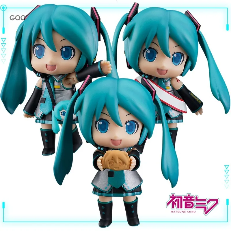 Oryginalny, autentyczny Vocaloid Hatsune Miku Mikudayo Nendoroid 1714 10th Anniversary Ver 10cm Kolekcjonerski Model Figurka Zabawka Prezent