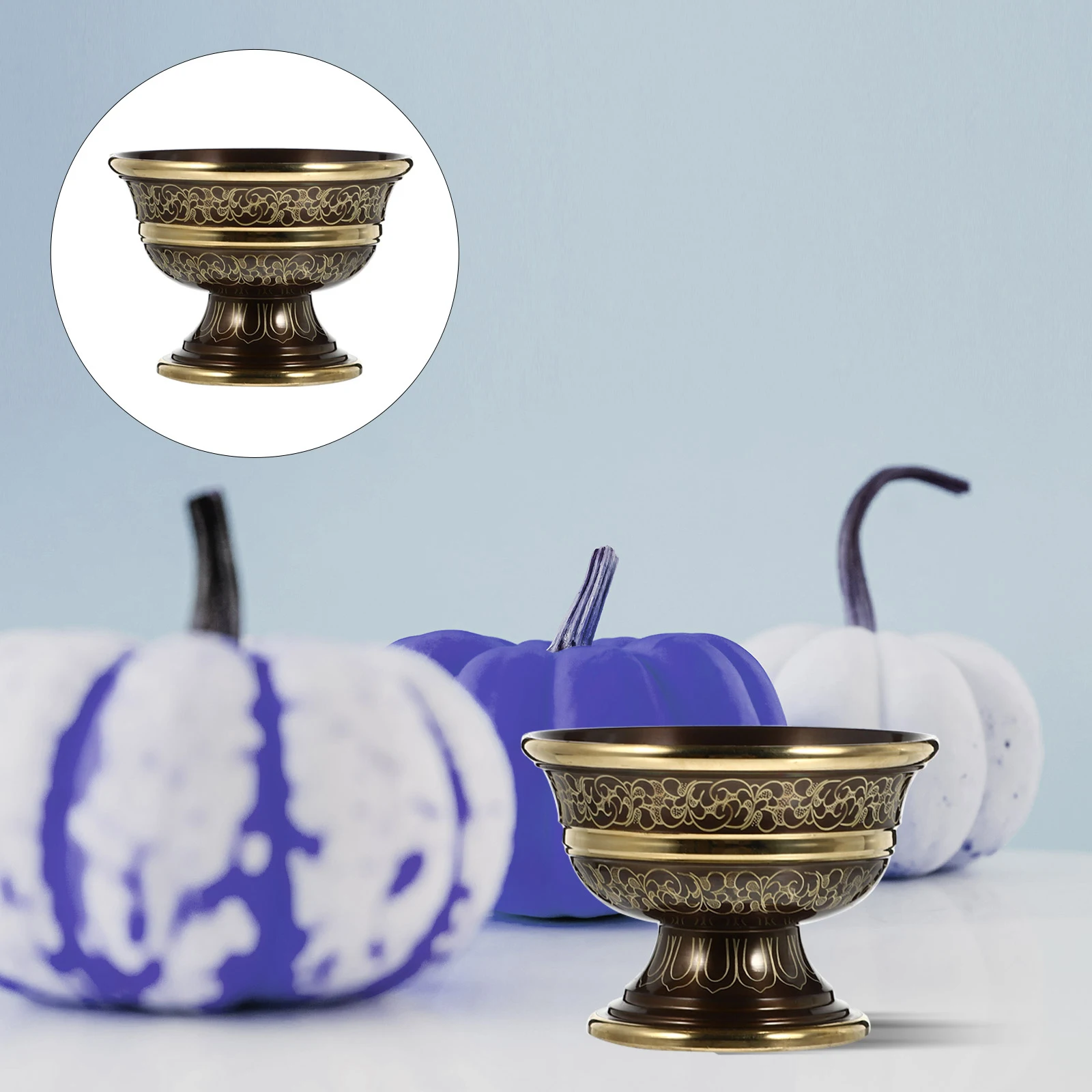 

Water Cup Meditation Supply Brass Temple Tribute Decor Bowl Decoration