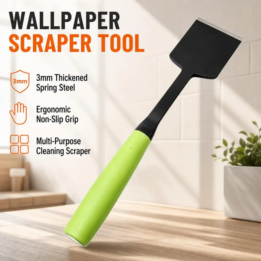 Thickened Glue Removing Scraper Forged Spring Steel 3mm Thick Rigid Blade Non Slip Ergonomic Handle Efficient Remove