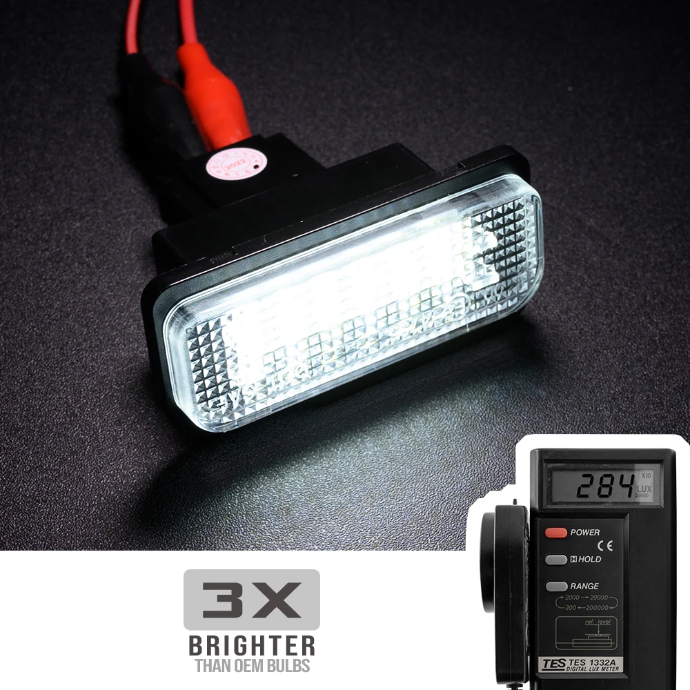 2PCS LED License Number Plate Light Canbus For Mercedes Benz C-Class S203 E-Class W211 03-09 S211 CLS-Class W219 SLK-Class R171
