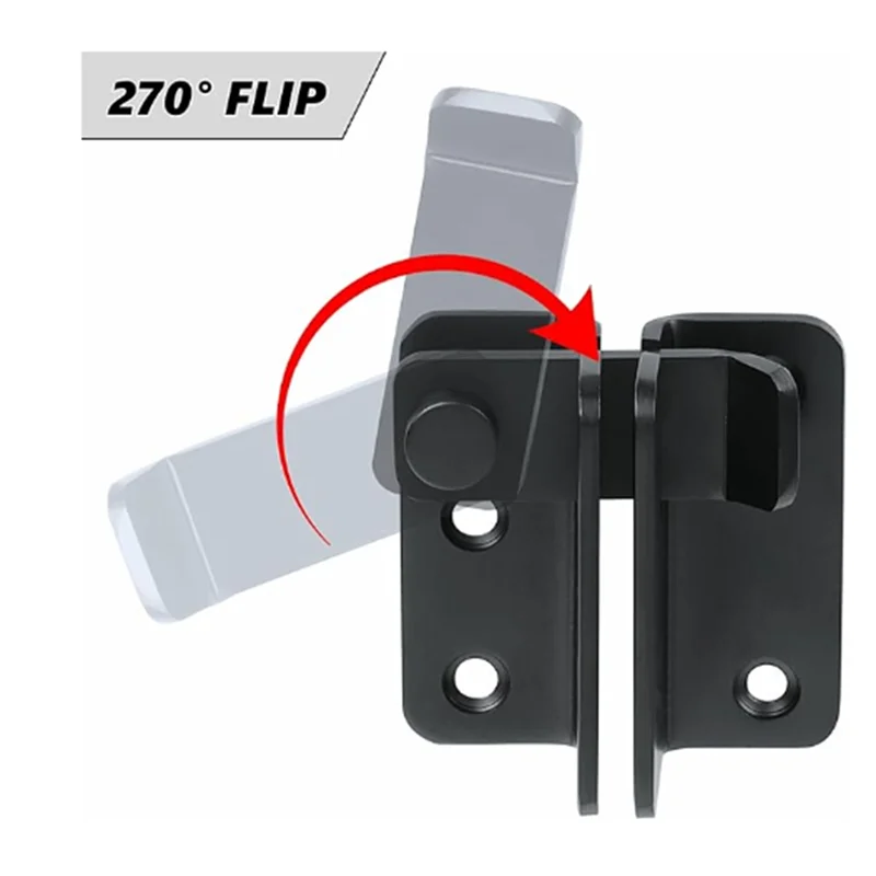 

FEDI-Flip Latch Sliding Bolt Latch Security Door Lock For Barn Cabinet Pet Cage Garden Bathroom Garage Window Sliding Door