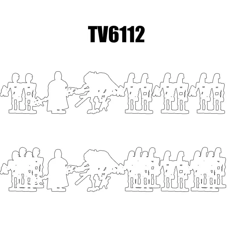 Figurines d'action de film blocs de construction, TV6112, TV8091, TV8092, TV8093, TV8094, TV8095, TV8096, TV8097, TV8098, TV8099, TV8100, TV8101, TV8102