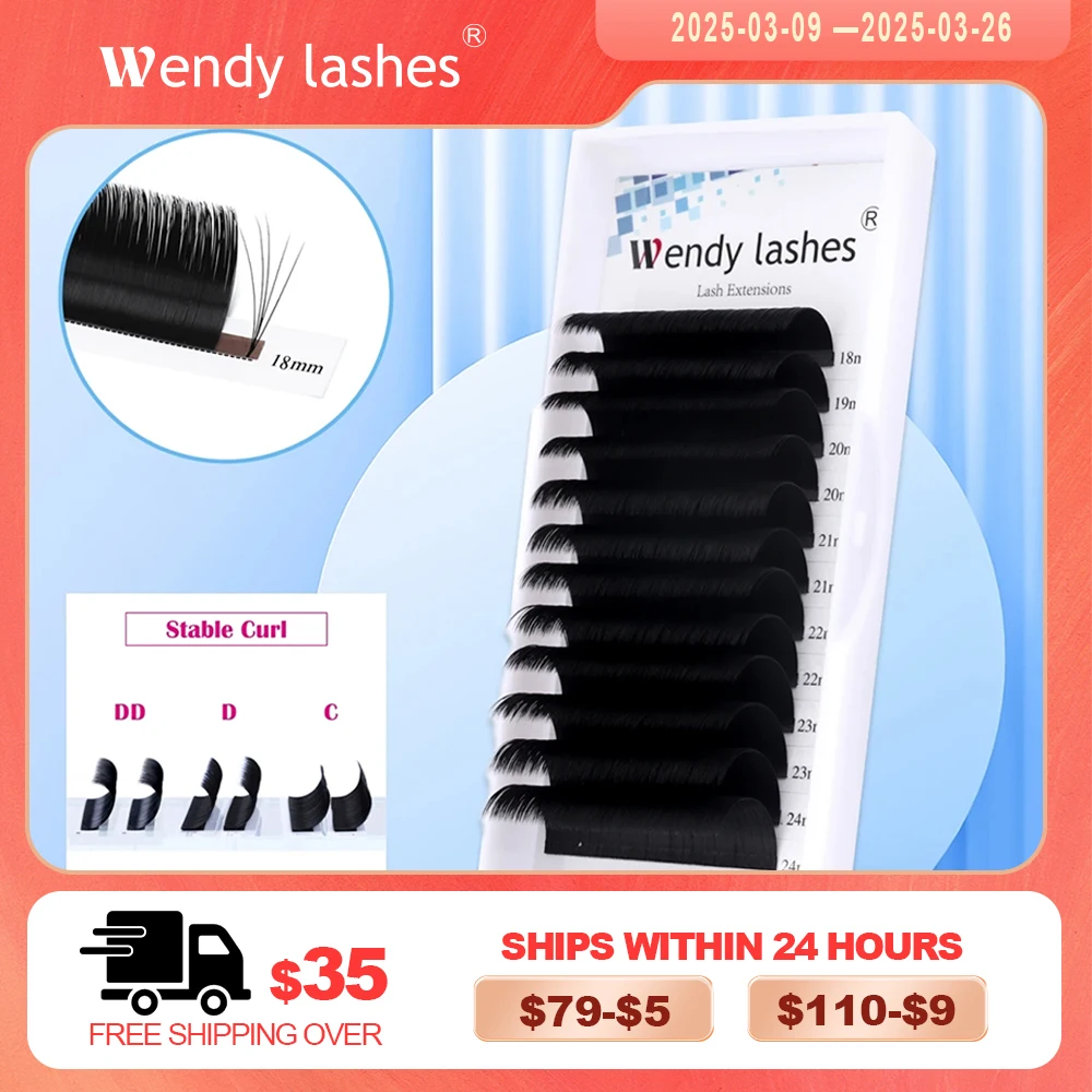 Wendy Lashes Gemakkelijke Fan Wimpers Premade Volume Fans Wimperverlenging Snelle bloeiende Fans Nertsenwimpers Natuurlijke zijden wimperverlenging