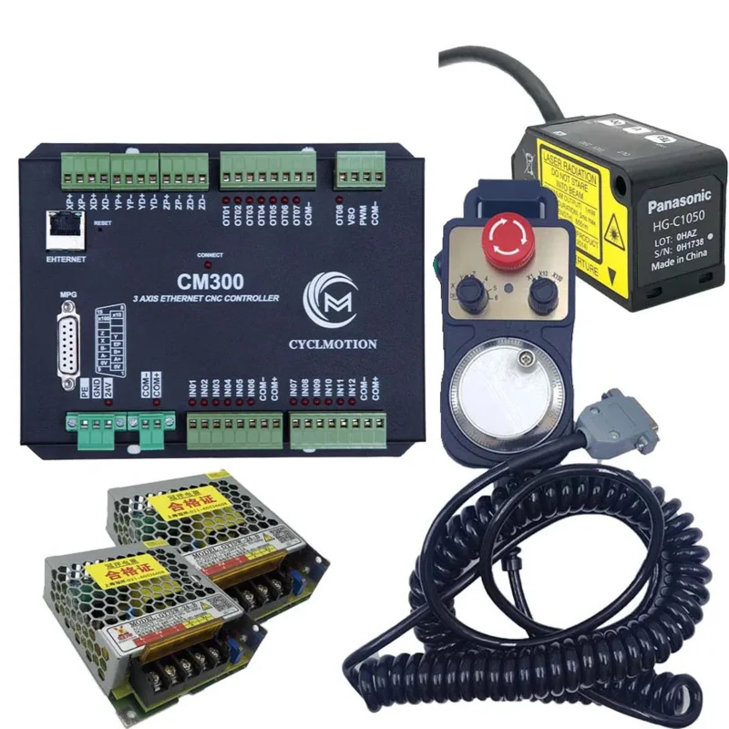 Macchina per incidere CNC 3/4 assi Cyclmotion 6 assi scheda di controllo RTCP 6 assi alimentatore MPG HG-C1050 micro sensore display laser