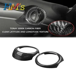 For MINI Cooper F56 Hatchback F57 Convertible Car Accessories Interior Real Carbon Fiber Door Handle Cover Decal Housing Shell
