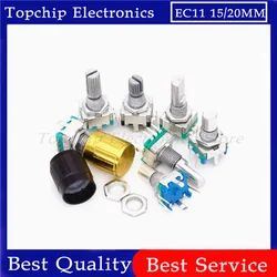 5pcs 20 Position Incremental 360 Rotary Encoder Knob Button Switch EC11 Arduino Digital Potentiometer 15/20mm Plum Half Shaft