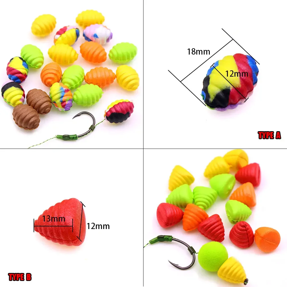 8pcs Carp Fishing Tackle Bait Boilie Method Feeder Carp Hook Rig Floating Fishing Lure Silkworm Soft Bait For Fish Accessories