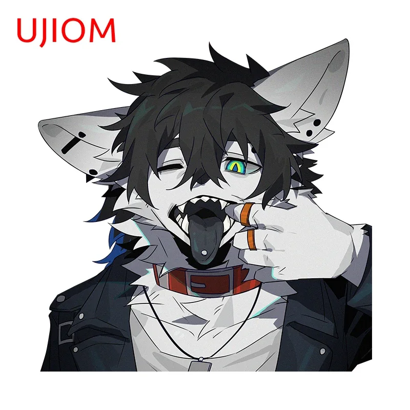 UJIOM Naughty Chic Furry Wolf Man Anime Wall Stickers Interesting Baby Nursery Room Decal Chibi Decoration Chambre Wallpaper