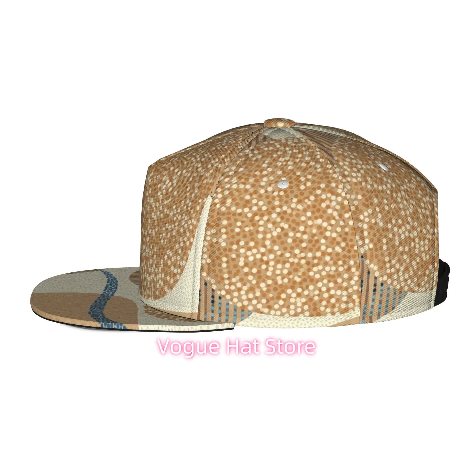 Men's & Women's Baseball Cap with Abstract Patterns & Adjustable Snap Brim - Lightweight Flat-Top Suitable for Casual Outdoor, M