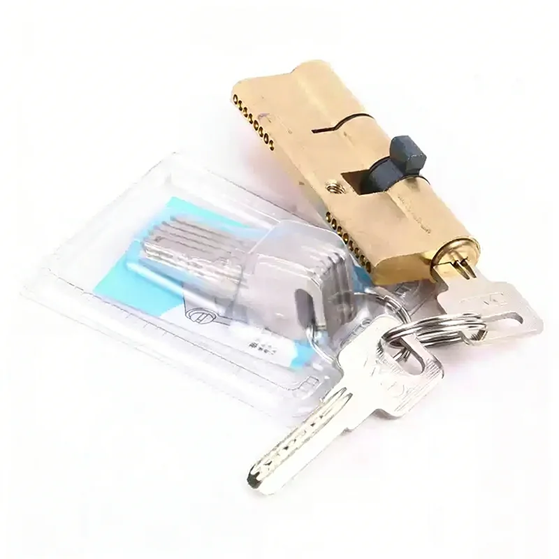 Door Cylinder Biased Lock 65 70 80 90 115mm Cylinder AB Key Anti-Theft  Entrance Brass Door Lock Lengthened Core Extended Keys
