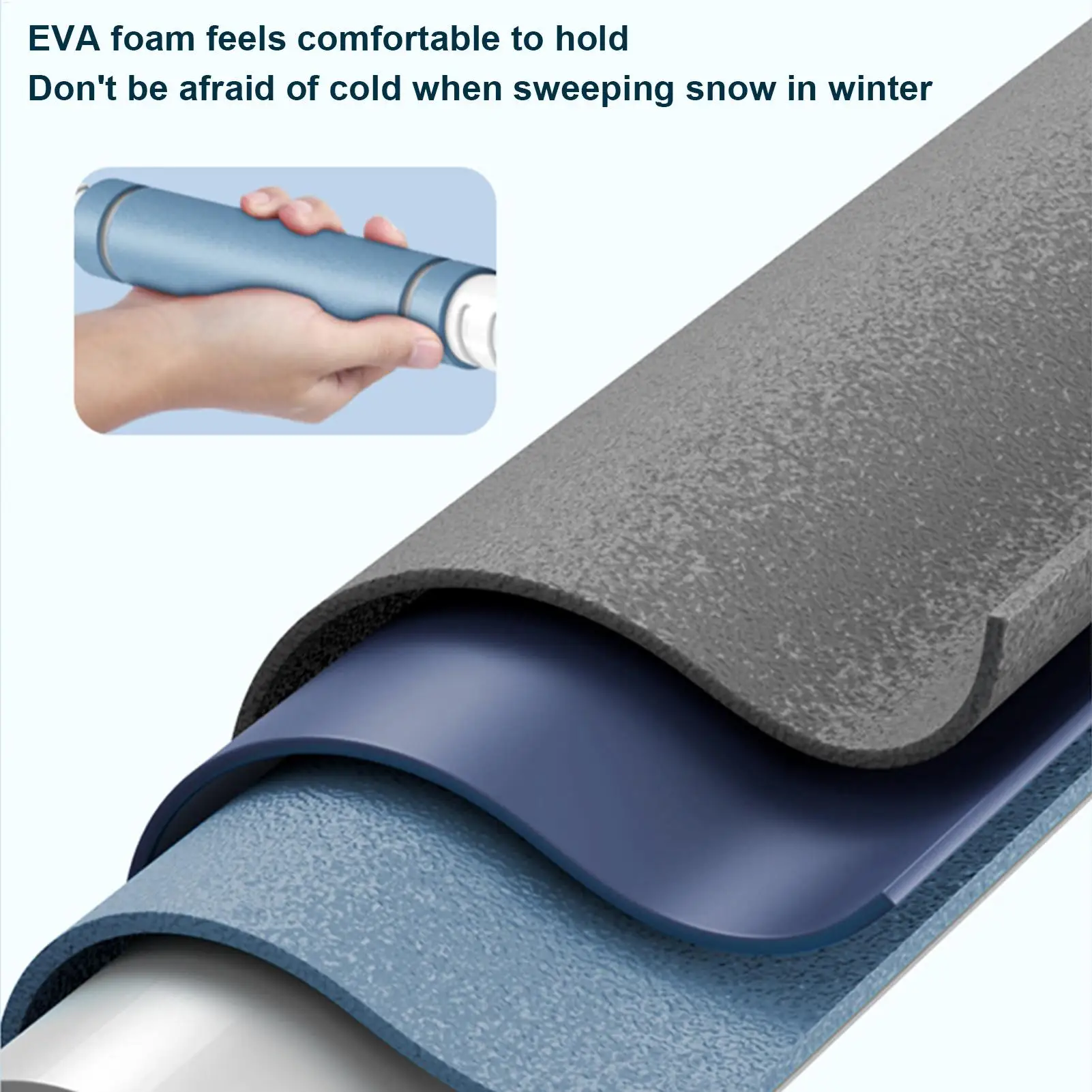 Snow Brush for Car Adjustable Long Handle Cleaner 360 Degree Pivoting Car Ice Scraper for SUV Truck Vehicle Sedans Scooters Roof