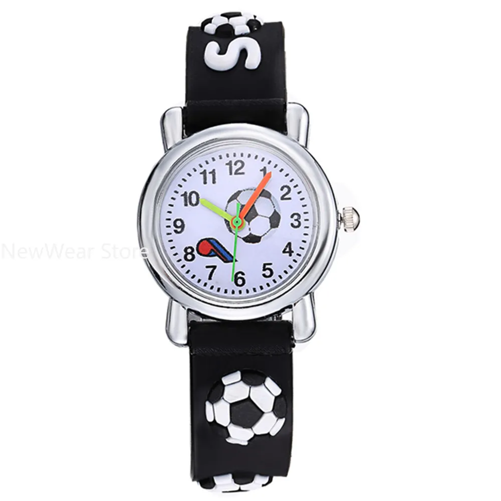 Niedlichen Fußball Cartoon Kinder Uhren Fußball Kinder Quarzuhr weichen Silikon Armband kreative Jungen Mädchen Uhr Geschenk Uhr