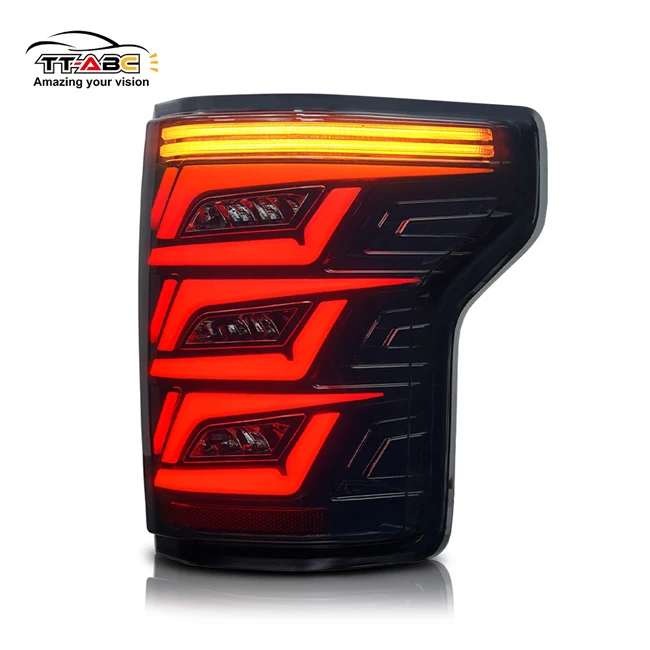 

TT-ABC Оптовая продажа с фабрики Полностью светодиодный задний фонарь с последовательной анимацией для Ford F150 2015-2019 дымчатый задний фонарь