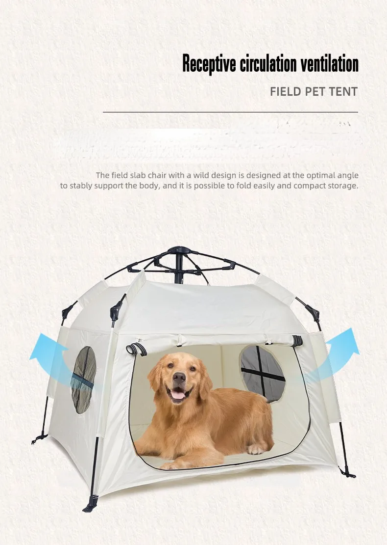 Pet Tent, Outdoor Home, Fully Automatic Folding Cat and Dog Shelter, Rain and Sun Protection, Portable Car Camping Tent