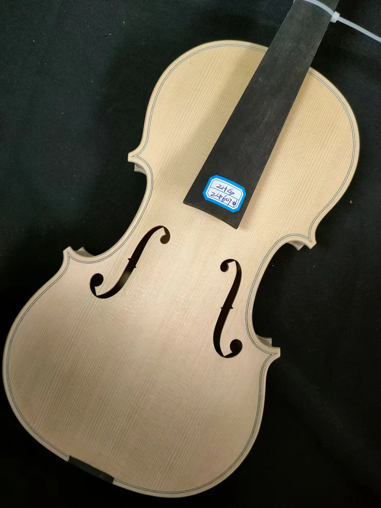 1PC Quality White Violin Flamed Maple Back Spruce Top Ebony Fingerobard 4/4ZHG24605#