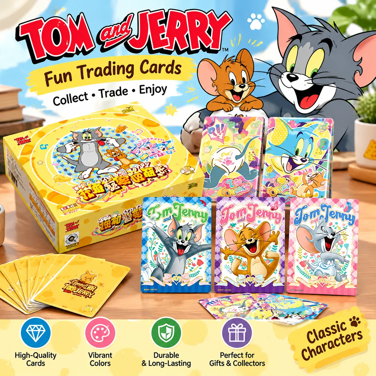 KAYOU T&J Happy Rivals Collection Card Fun Pack Wave 1 Full Box Official Cartoon Collectible Trading Card Hobby Fan Gifts