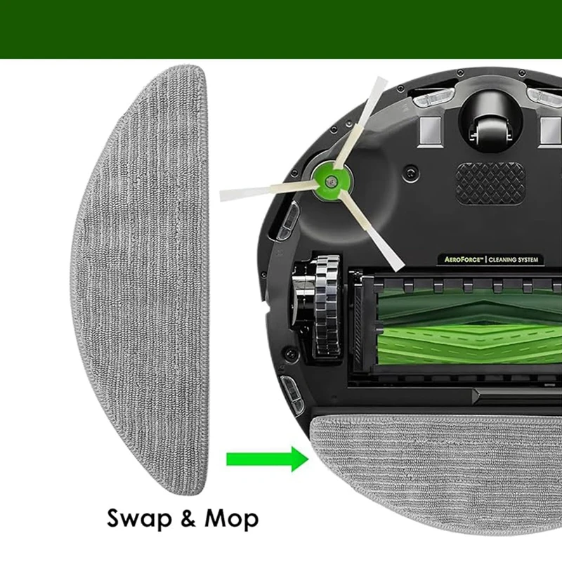 Peças de reposição para esfregões, 3 peças, como mostrado, pano para irobot roomba combo i5, i5 +, j5, j5 + peças sobressalentes a vácuo