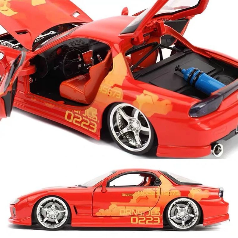 1:24 Mazda RX-7 Metal Modified Sports Car Model Diecasts Alloy Race Car Supercar Model Simulation Collection Childrens Toys Gift