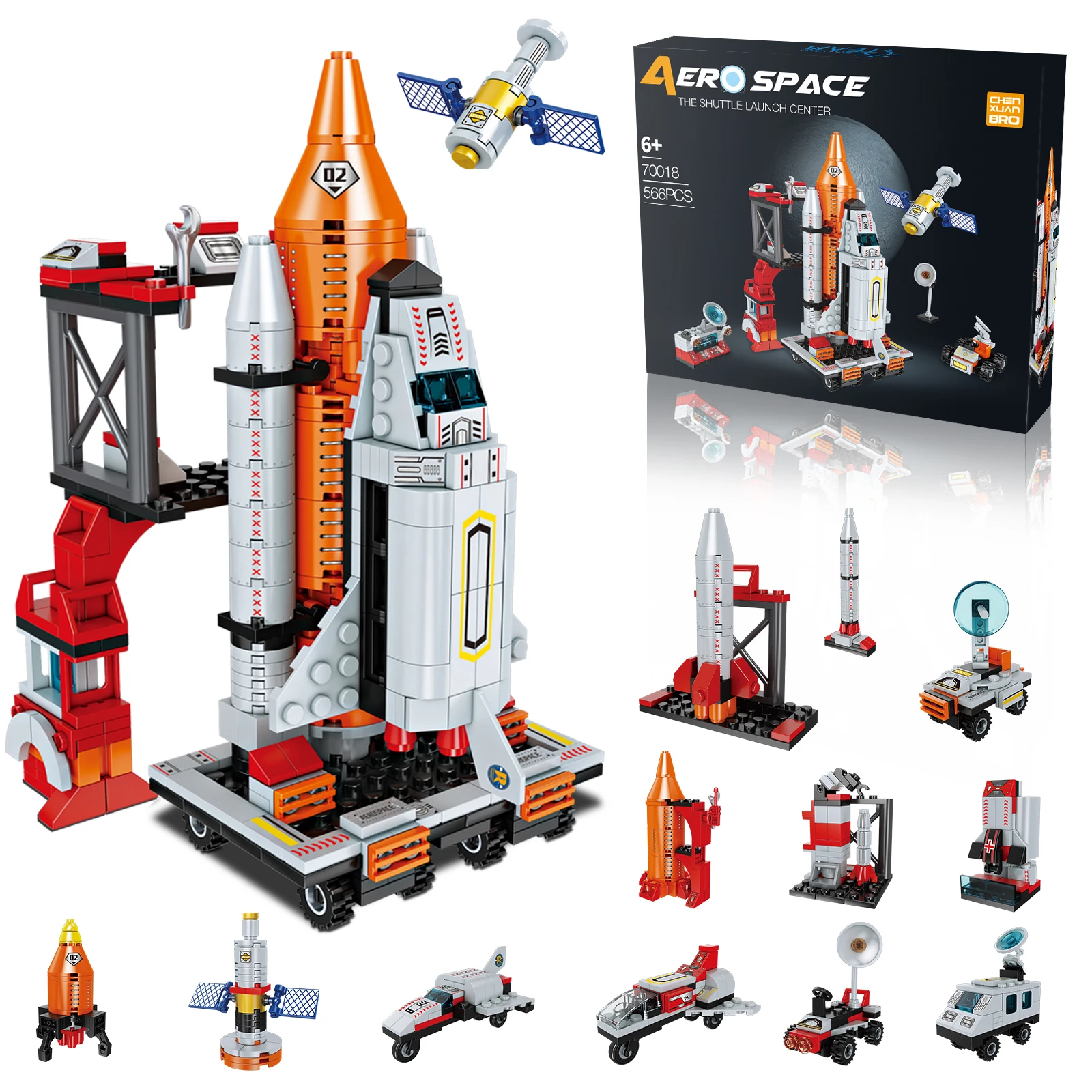 Space Exploration Shuttle Toys for 6 7 8 9 10 11 12 Year Old Boys 12-in-1 STEM Aerospace Building Kit Toy