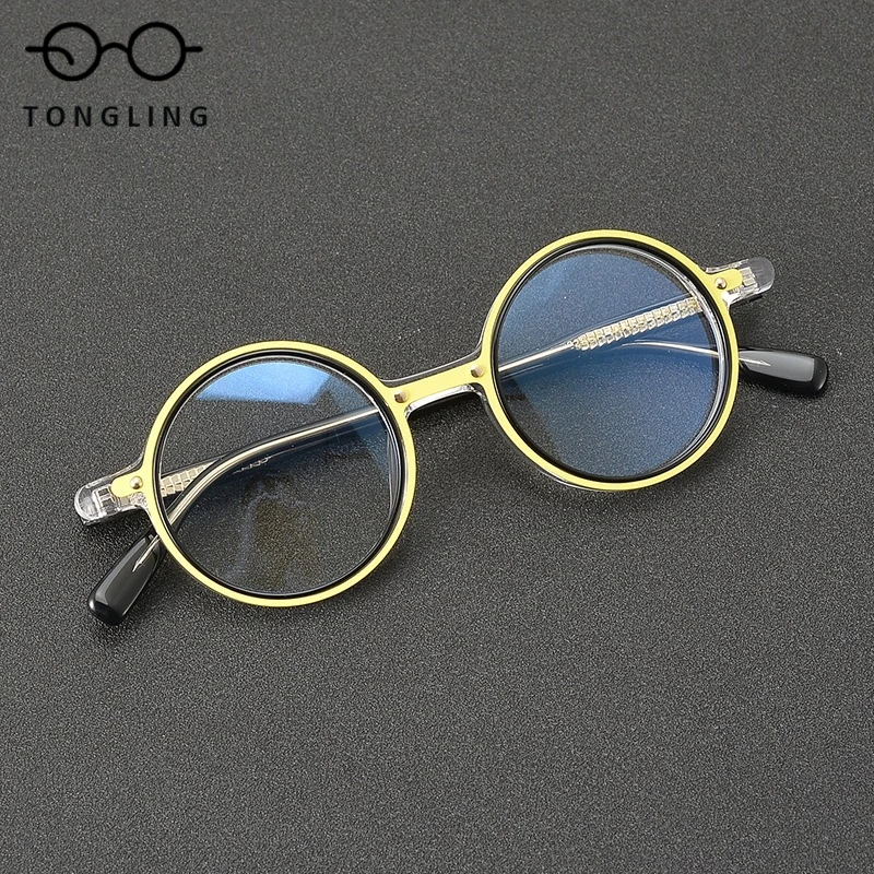 2026-new-fashion-women-patchwork-acetate-vintage-round-men-hand-designed-personalized-eyeglass-frames-with-prescription-lenses