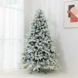 Christmas white falling snow plush Christmas tree PVC material large and small simulation decoration encrypted ornament