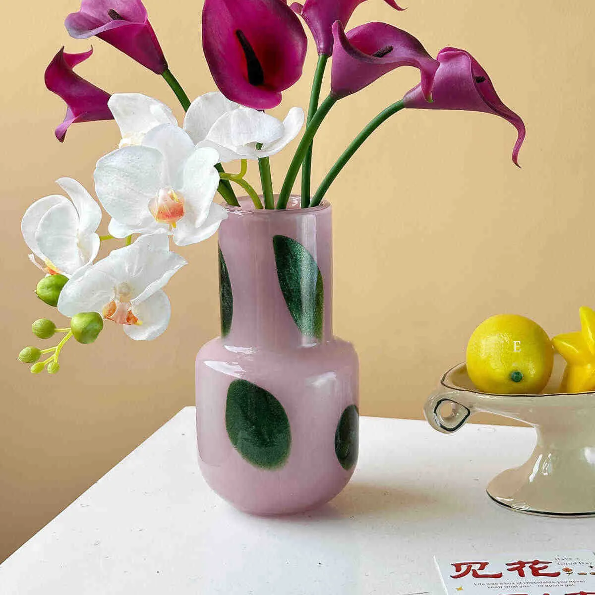 Vase Creative Art Nordic Wind Light Luxury Senior Feeling Gradually Dyed Coloured Glaze Vase Ornaments Home Decoration