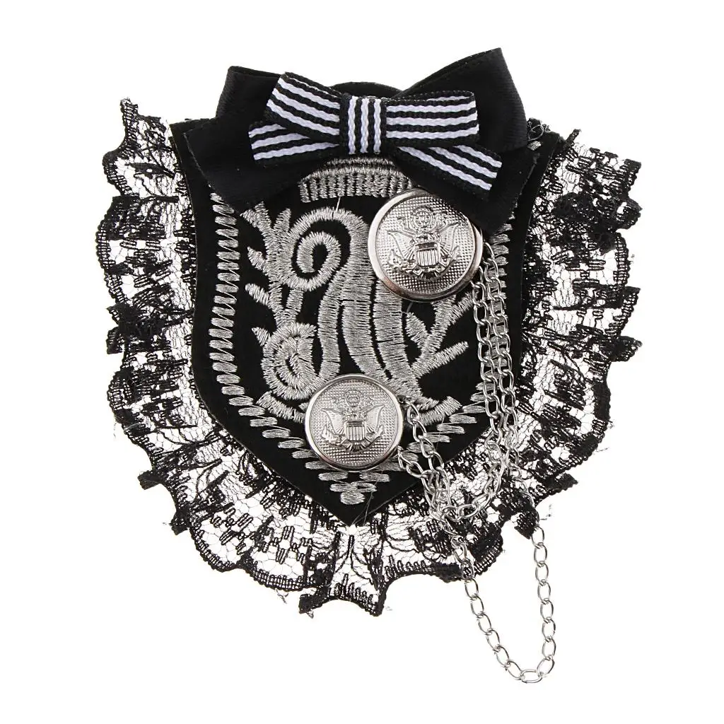 British Fabric Brooch Retro Badge Decorative Embroidery Pin for Apparel Accessories for Women Men Girls Children Outfit